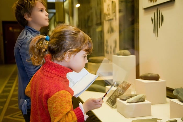 Children learning at a museum